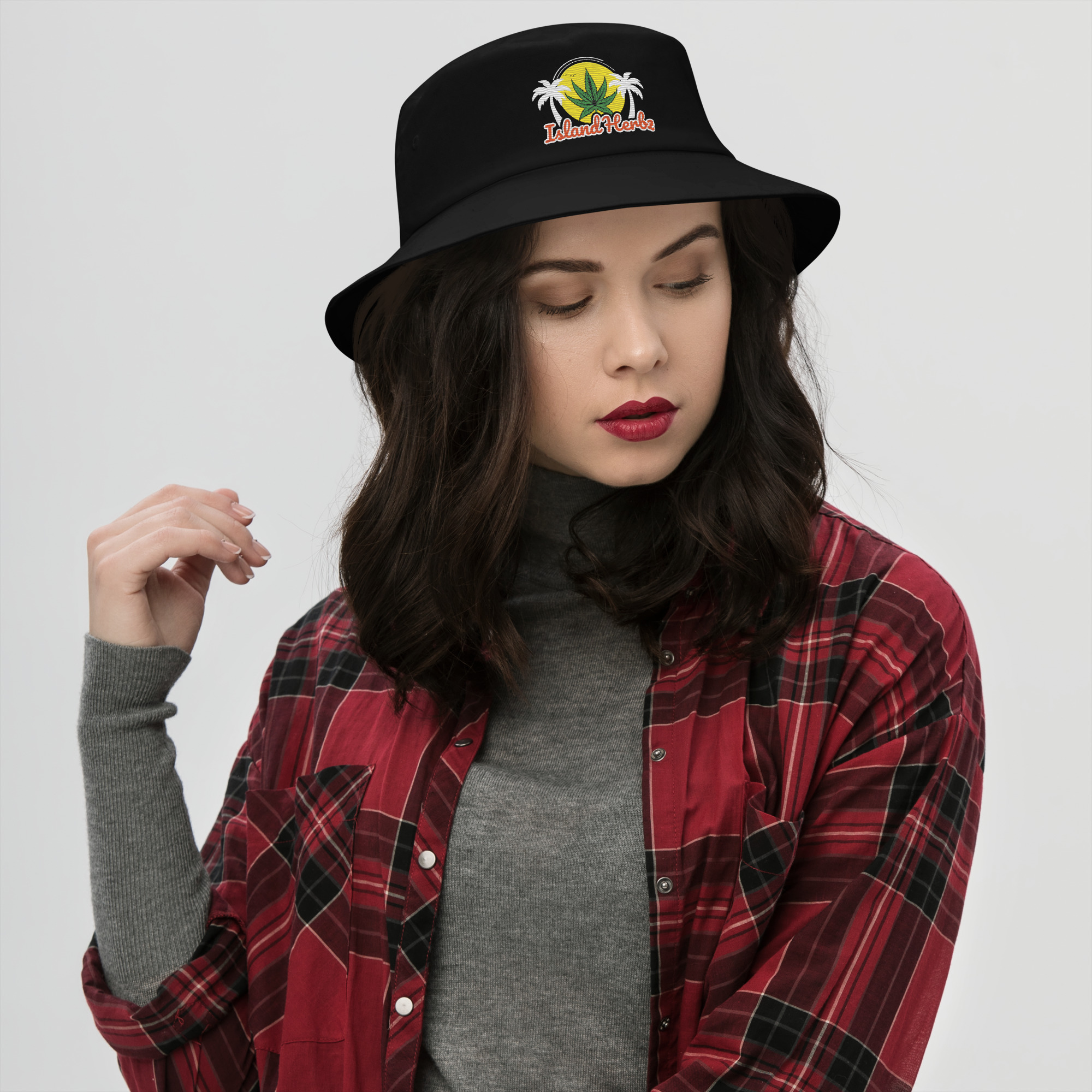 Island Herbz Embroidered Bucket Hat