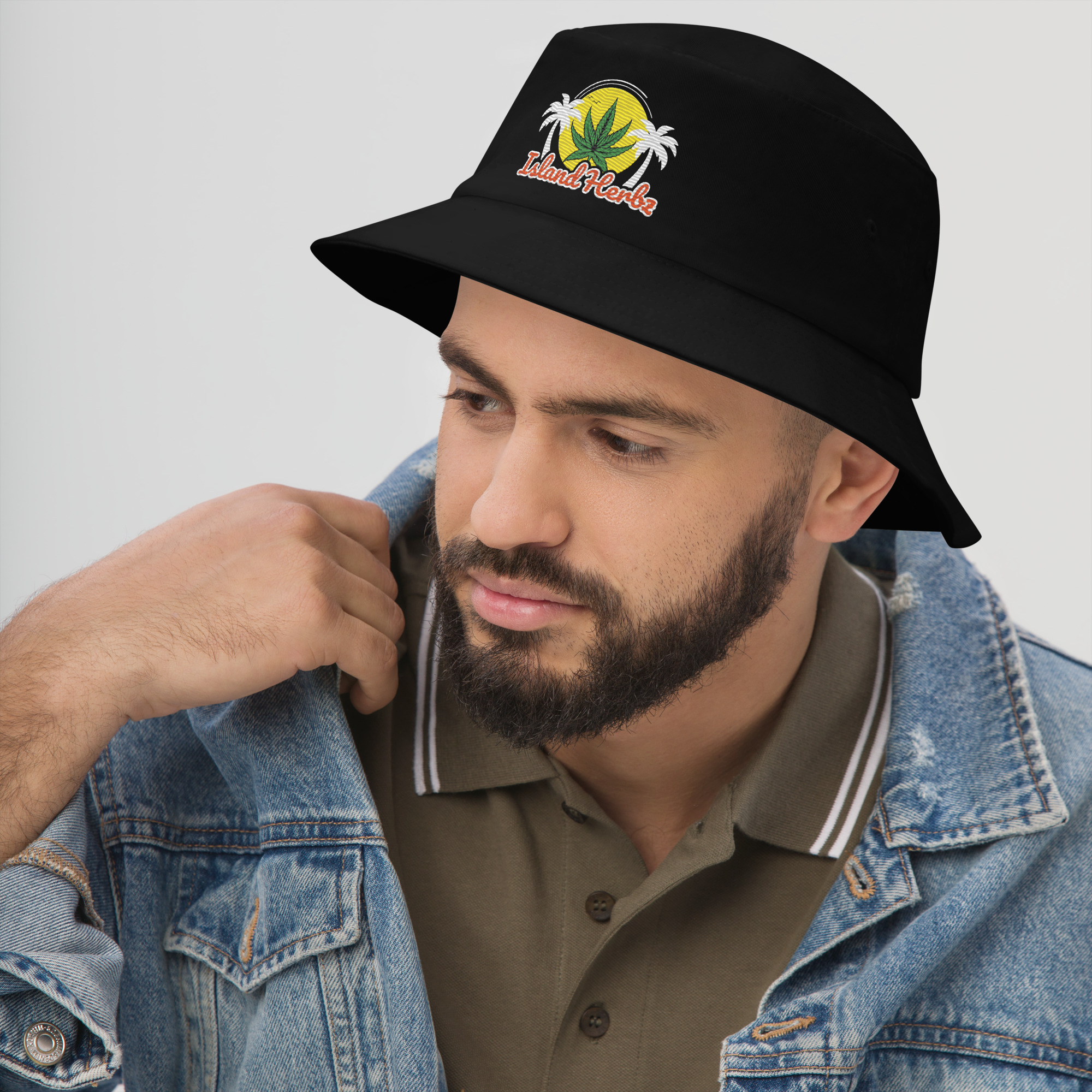 Island Herbz Embroidered Bucket Hat