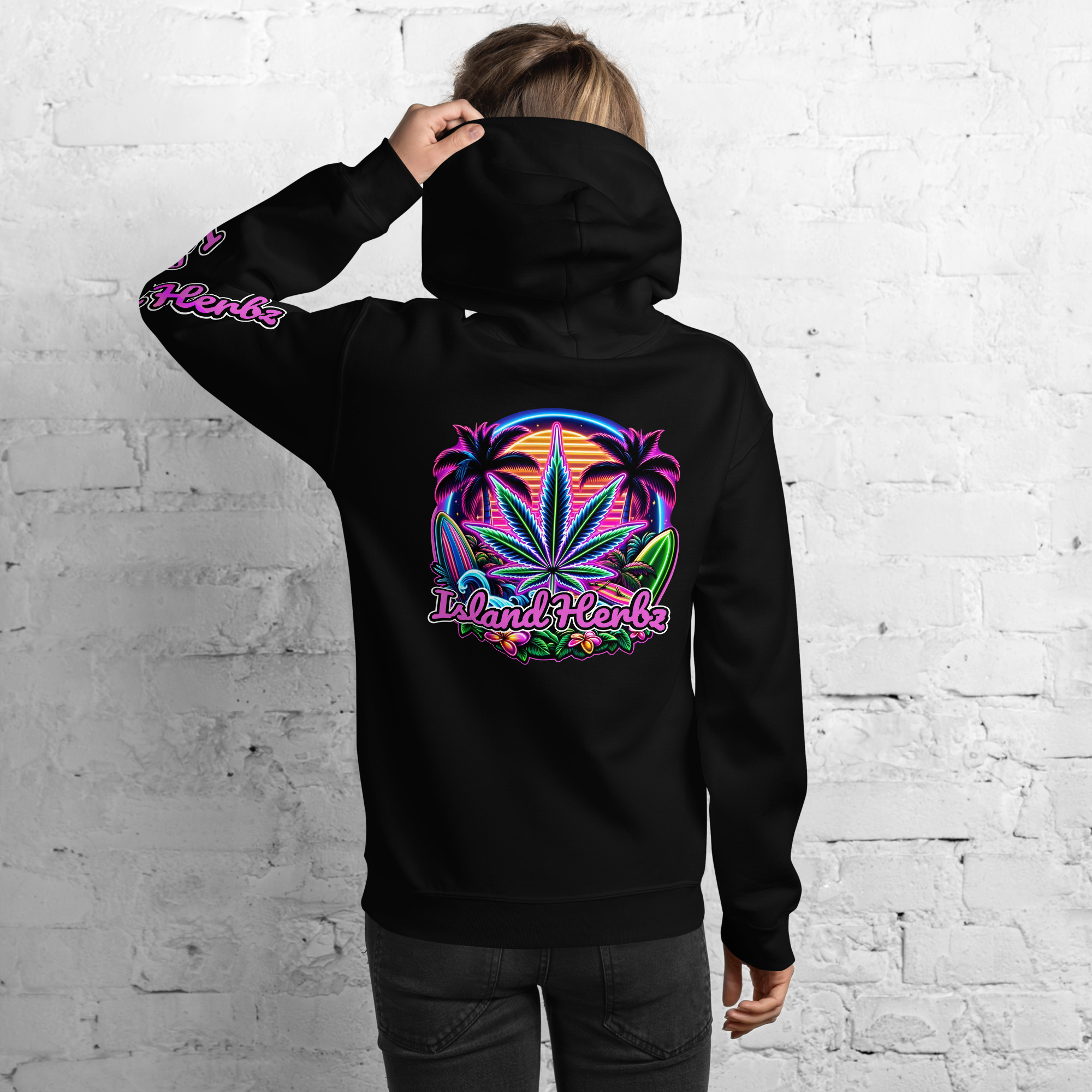Island Haze Neon Nights Hooded Sweatshirt - Image 22