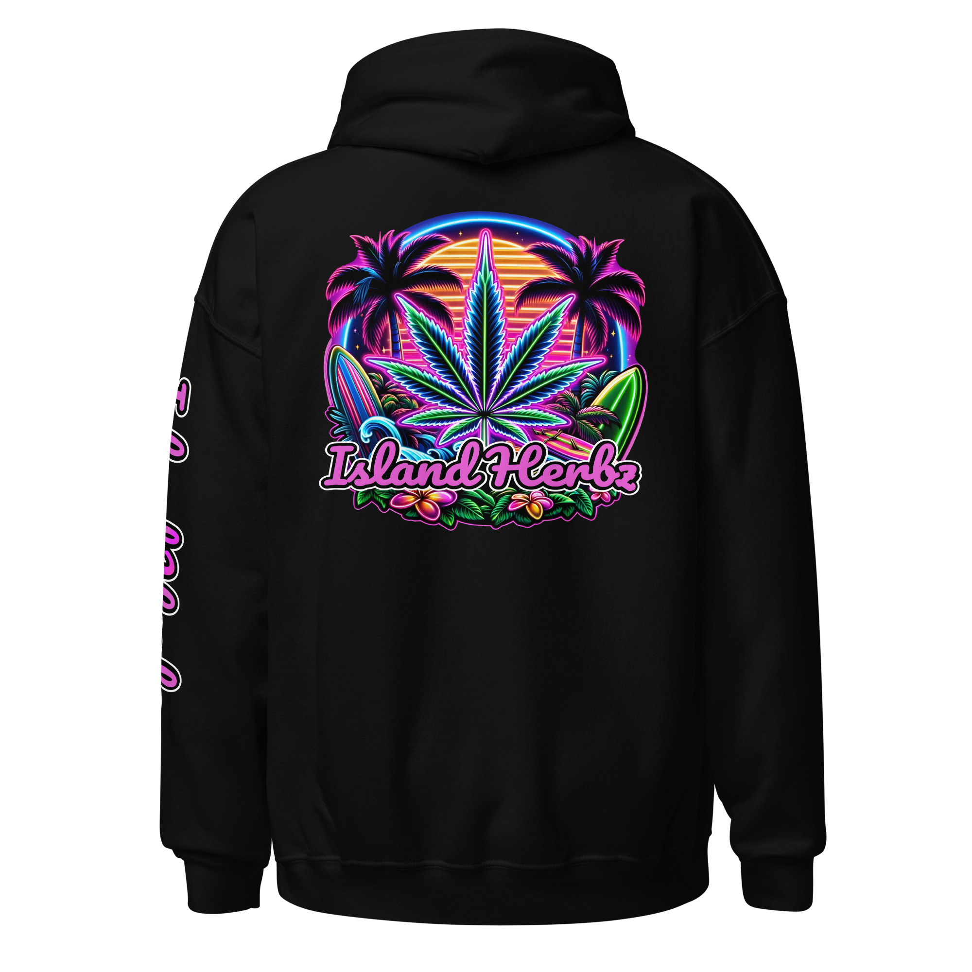 Island Haze Neon Nights Hooded Sweatshirt - Image 2
