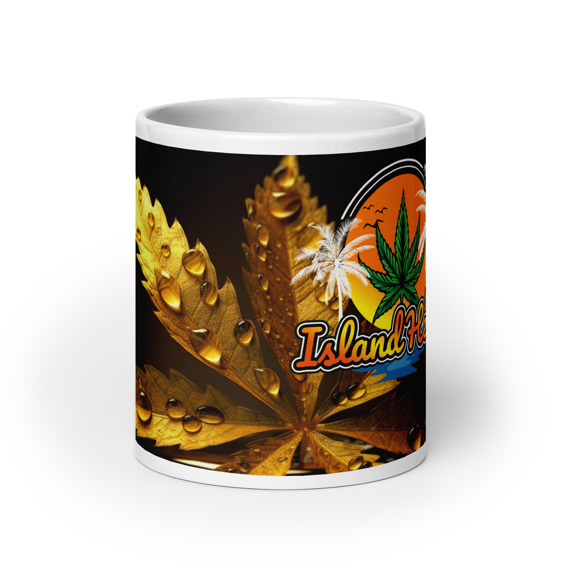 Island Herbz Liquid Gold Wet Leaf Glossy Mug - Image 7
