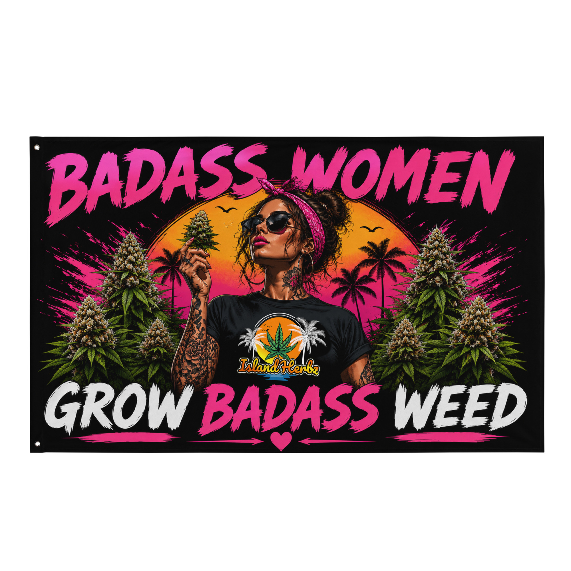 Badass Women Grow Badass Weed Flag