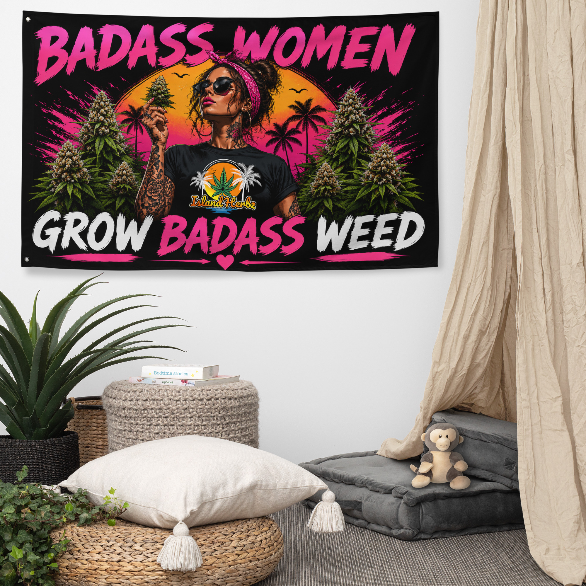 Badass Women Grow Badass Weed Flag