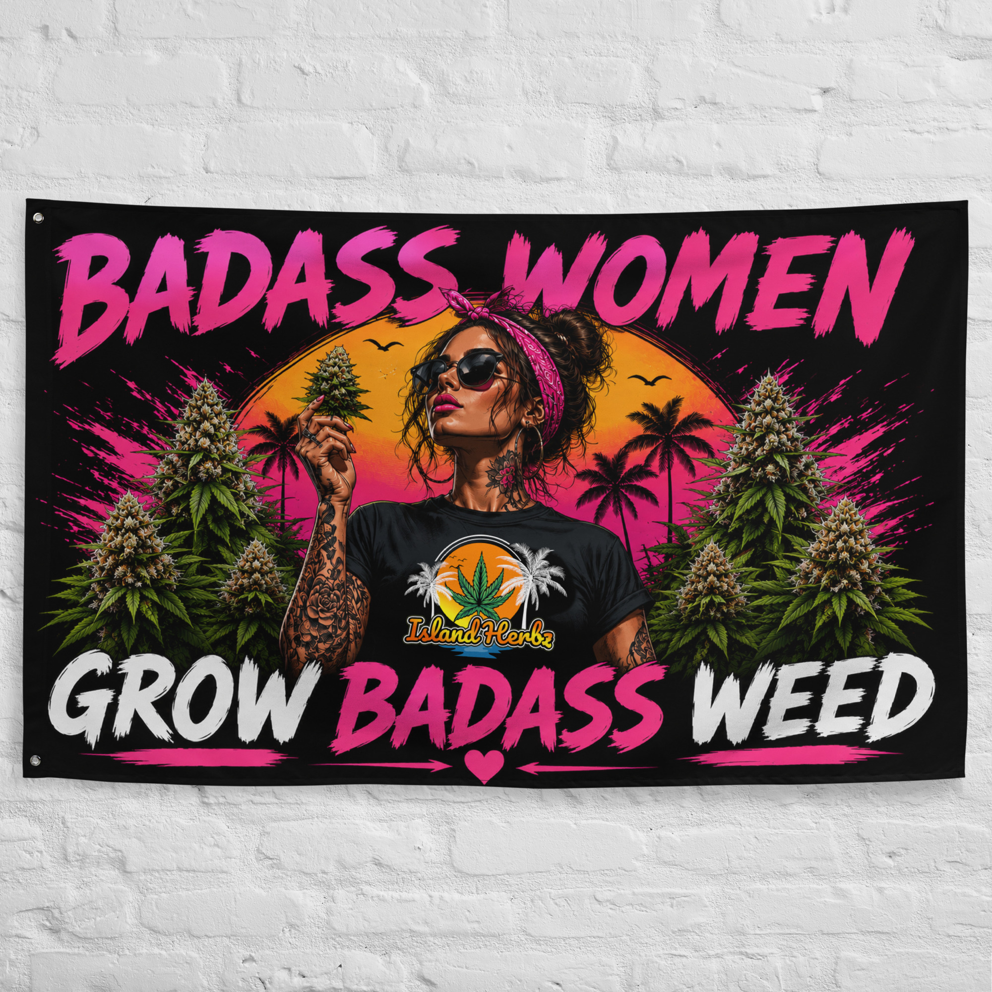 Badass Women Grow Badass Weed Flag