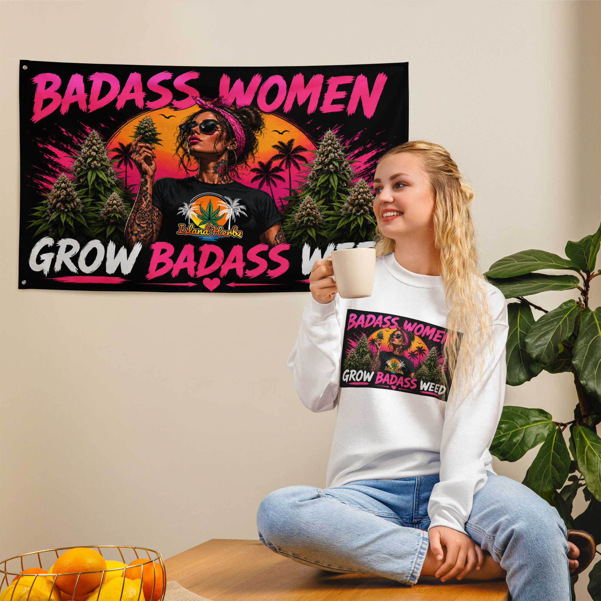 Badass Women Grow Badass Weed Flag