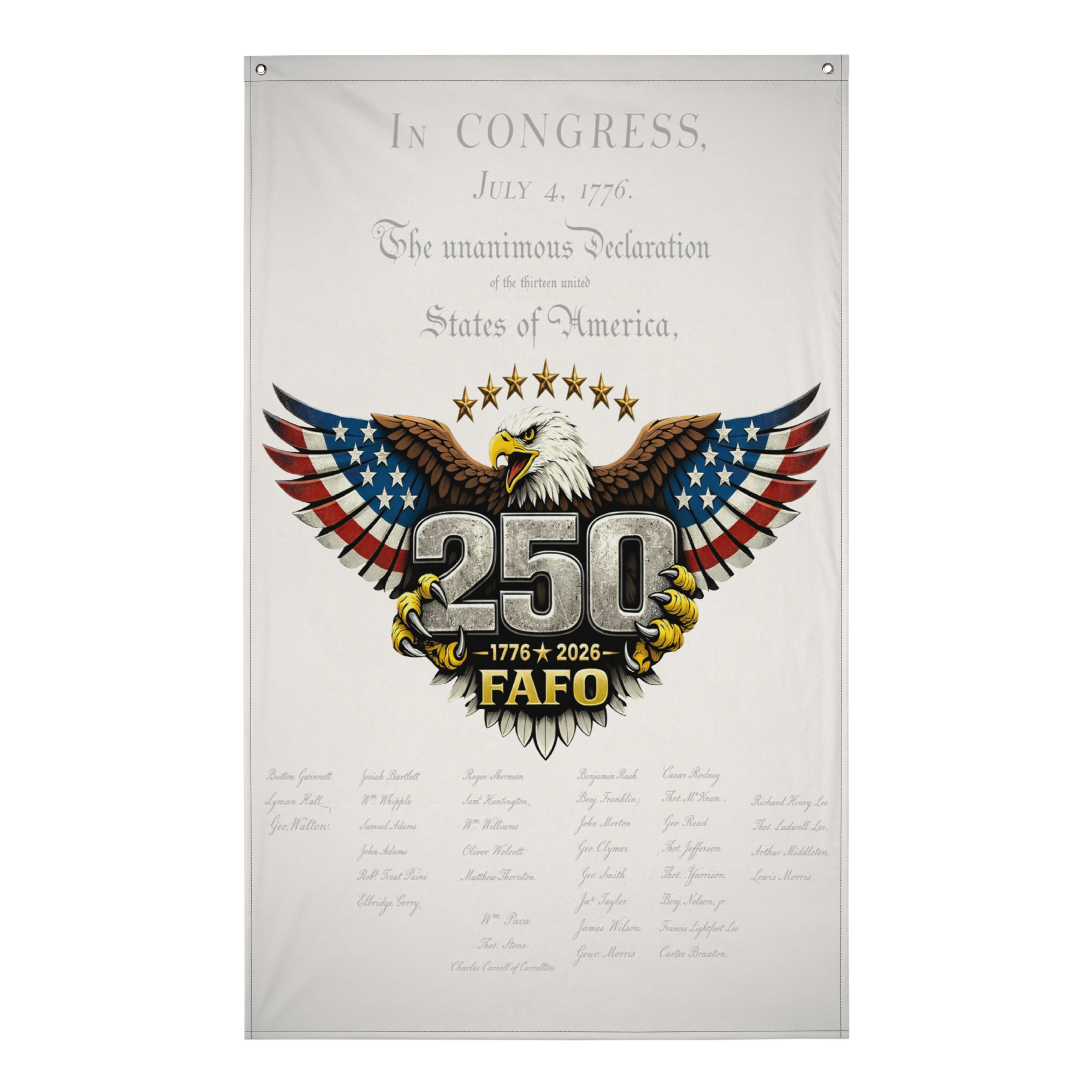 USA 250 Years FAFO™ Vertical Patriotic Flag