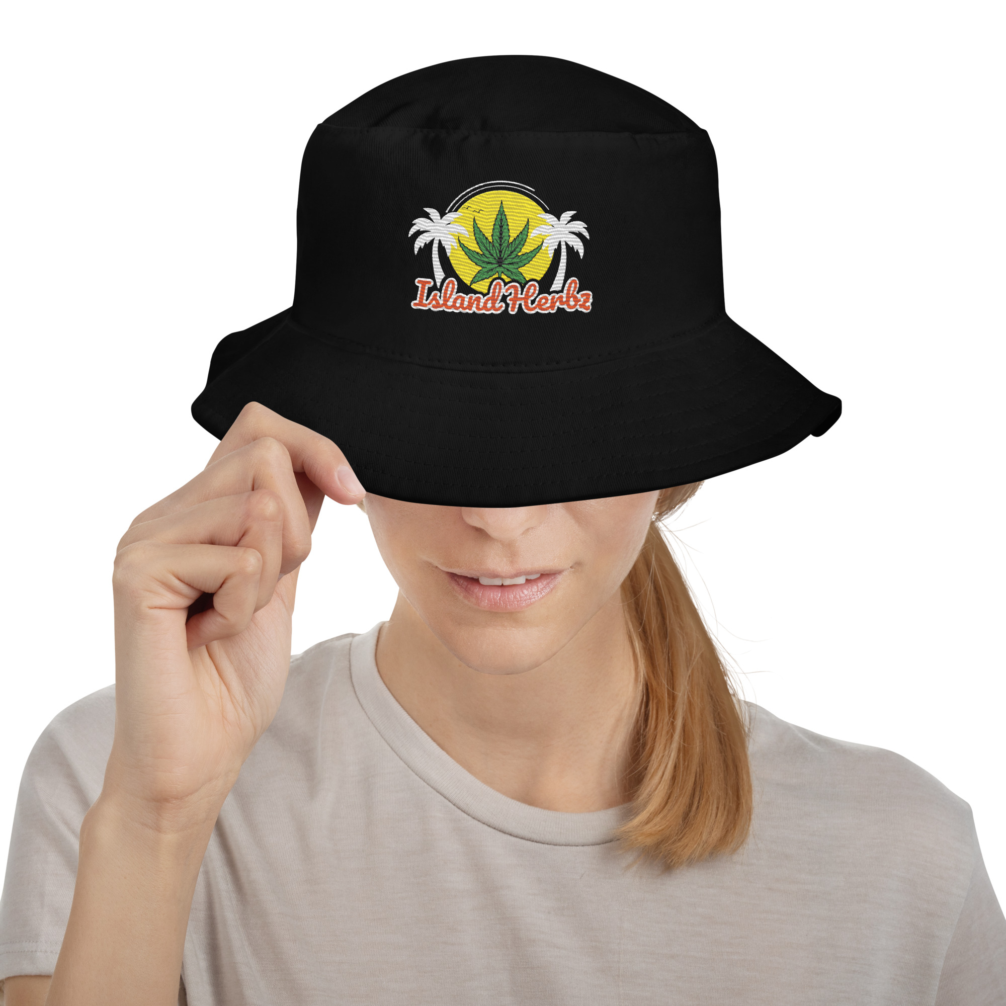 Island Herbz Embroidered Bucket Hat